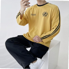 져지 남성 3컬러 스포티 유니폼 스타일 테잎 럭비티셔츠