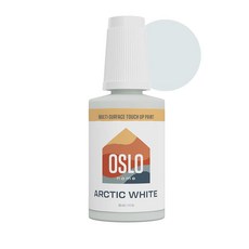 Oslo Home 도자기 + 가전제품 터치업 페인트 사이버 그레이 28.3g(1온스) 고광택 병에 브러시 포함 등, 02) 북극 화이트
