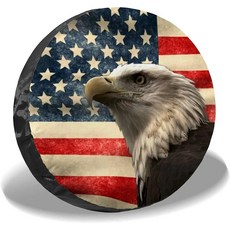 미국 국기 스페어 타이어 커버 트레일러 오프로드 차량 캠핑카 자외선 차단 방수, 9. 10