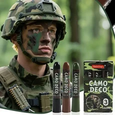 PEUTIER 3pcs 풋볼 스틱 스포츠 아이 블랙 소프트볼 야구 메이크업 경기장용 페이스 페인트 선수 할로윈 코스프레 코스튬 파티