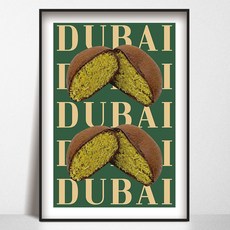 두바이쫀득쿠키 포스터 두쫀쿠 두바이 모찌 초콜렛 A3