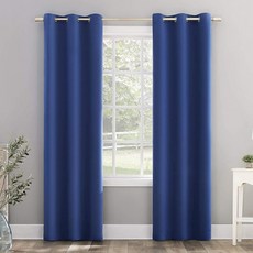 Sun Zero Riley 어린이 침실 암막 그로밋 커튼 패널 101.6cm x 160cm(40인치 63인치) 퍼플
