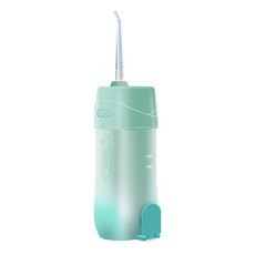 便攜式USB充電伸縮電動沖牙機 多噴頭口腔清潔器 居家旅行, 綠色