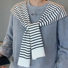 엠다인A 여성 간절기 스트라이프 니트숄 니트가디건 어깨숄 어깨숄가디건