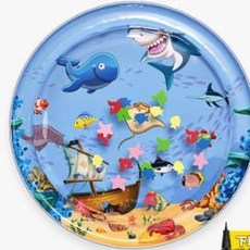 星星兔 嬰兒充氣水墊玩具 80cmx80cm, 65cm圓形拍拍墊陽光海灘 不含充氣泵