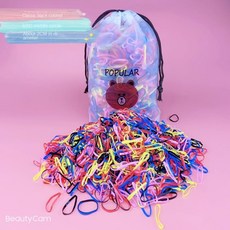 限時下殺!40000支果凍色橡皮筋橡皮筋高彈力橡皮筋一次性發繩, 黑色混合, 1個