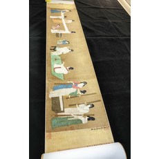 裝飾畫掛畫 搗練圖 宣紙畫芯 已裝裱卷軸, 參考詳情頁