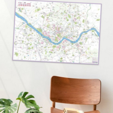 서울 여행지 지도 가이드 포스터 여행 서울시 전도 계획 아이와 추천지 학습용 어린이 벽걸이 스티커