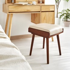 나인홈 제인 원목 스툴 협탁 겸용 화장대 보조의자, 1개, 브라운