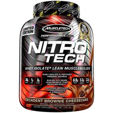 MUSCLETECH 分離乳清蛋白粉, Decadent Brownie Cheesecake, 1罐, 1.8kg