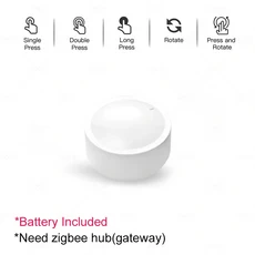 Tuya ZigBee 스마트 노브 스위치 무선 장면 단추 회전식 조광기 가전 자동화 시나리오 연결 리모컨, 01 ZigBee, 1개