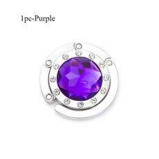 홈 욕실 토트 백 접이식 가방 후크 지갑 크리스탈 라인, 12. 1pc-Purple, 1개