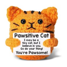 크로셰 고양이 미니 동물 감정 위로 선물 재미있는 수제 크리스마스 페스티벌, 4. orange cat