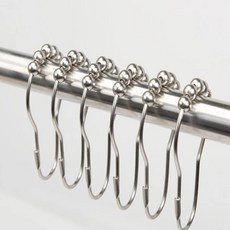 샤워실 커튼 고리 샤워커튼고리, 7개, 실버