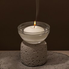 빅 플로팅 양초 7x4Cm, 1개, 97g, 01 미색(아이보리)