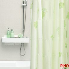 韓國大創 Daiso 防水浴簾 可愛造型 附掛環 乾濕分離 浴室隔間簾, 1個, 青蛙