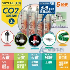 SKYFALL 天賞 CO2 鋁瓶套餐 3L 水檢 5號餐 二氧化碳系統, 1個