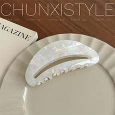 CHUNXISTYLE 醋酸髮夾 法式簡約月牙型簍空抓夾