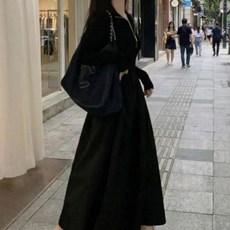 믹스 데일리 집업 외출복 원피스 가을 치마 겨울 긴팔 루즈핏 여성용 반집업 하프 임산부 롱 원피스 니트