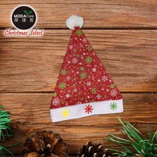 摩達客 聖誕派對黃紅綠雪花款兒童聖誕帽，可愛造型 派對裝扮 節慶用品, 1個