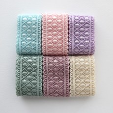 와플 레이스 리본 부자재 소품 수예 포장 재료, 10개, 연살핑크
