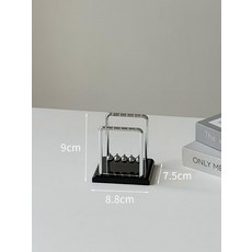 미니 소품 악세사리 타자 달력 흔들말 가림막 시계, 1개, 뉴턴 충격 볼 소형 철제