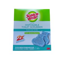 Scotch-Brite 百利 替換式除菌馬桶刷補充包 30入裝 - 輕鬆除菌、深入清潔、替換方便, 1個, 整盒30入, 藍色