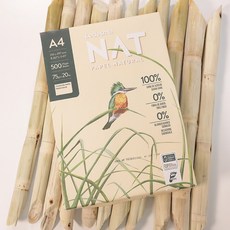 사탕수수 종이 네추럴 천연 복사용지 75g 500매, 1개, A4