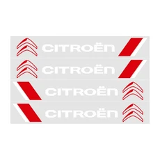 4개/세트 자동차 백미러 스티커 도어 핸들 데칼 시트로엥 C1 CACTUS C3XR HU83/VA2용 외부 장식, 01 white-Citroen