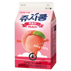 빙그레 쥬시쿨 복숭아맛, 30개, 180ml