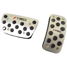 小鳥的店 2017-24 C-HR CHR 油門踏板 鋁合金 煞車踏板 免鑽孔, 【銀色TRD字】