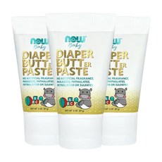 나우푸드 베이비 기저귀 버터 페이스트 2온스, 57g, 3개