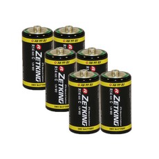 제트킹 망간 C형 건전지 / R14, 1개, 6개입