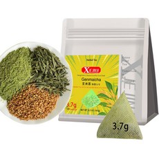 시에진지 겐마이차 녹차 위드 말차 3.7g x 50캔 일본식 구운 차 저 티백, Genmaicha, 50 Count (Pack of 1)