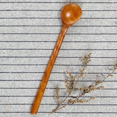 브로샵 장미목 옻칠 원형 티스푼 대 티수저