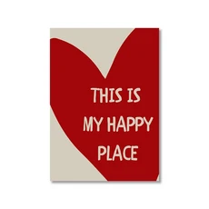 레트로 이곳이 나의 곳 캔버스 프린트 레드 러브 벽 아트 포스터 모던 거실 침실 홈 데코용, 4. HY56-5