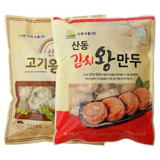 속이 알찬 김치왕만두 1.4kg + 고기왕만두 1.4kg, 1세트, 2.8kg