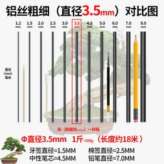 美好生活家居鋪 熱賣鋁絲 蟠紮定型專用 軟鋁絲線 盆景鋁線 造型製作 黑呂鐵絲 園藝, 1個, 黑色3.5-1斤