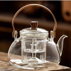 물 끓이는 스토브 소형 난로 세라믹 전기레인지 커피, 투명유리라운드심플제공티팟