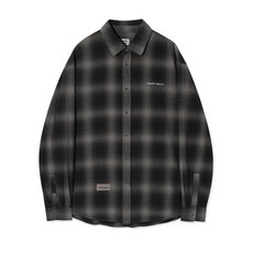 와키윌리 WACKY WILLY 다잉 체크 셔츠 그레이 WA2503SH11GR 168273