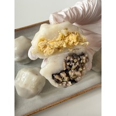 당일제조 수제 강릉 송편 병아리콩 서리태 검은콩 무설탕 건강간식 떡 선물 700g, 서리태 검은콩1박스 (10개입)