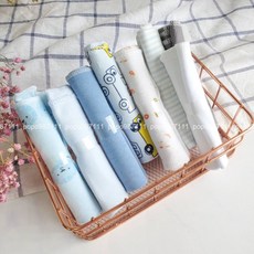 嬰兒彈性口水巾 餵奶巾 新生兒圍嘴 小方巾, 1個, 女寶(一綑8入)