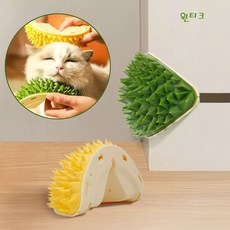 윈티크 고양이 다용도 부착형 샐프 두리언 그루밍 부러쉬, 1개, A타이 그린 두리언형