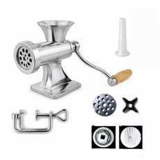 手動絞肉機灌腸機多功能料理機：家用絞肉、香腸灌製、麵條製作一機搞定，廚房必備手動料理好幫手, 46型/鎖桌邊Eco Set簡配, 1個