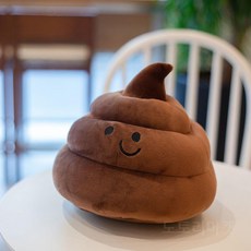 똥쿠션 똥인형 봉제 친구 선물 재밌는 귀여운 쿠션, 약 25cm, 브라운, 1mm
