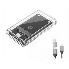 ORICO 외장형 하드 드라이브 인클로저 MSATA - Type-C SSD 인클로저 케이스 MSATA SSD와 호환용 USB 3.2 Gen1 Type-C 5Gbps, 1개, 흔한