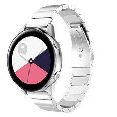 w9999 Galaxy Watch 相容 Link Bracelet 錶帶, 銀色, Galaxy Watch4/Watch4 Classic/5 20mm