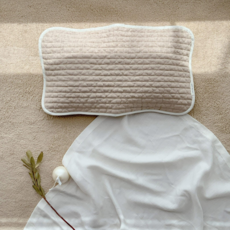 Ma lolotte 嬰兒枕套嬰幼兒吸汗枕墊新生兒 100 支純棉, 純米色_嬰兒汗水枕套