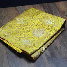 佛經收納袋 佛教包經布蓋經布經書布 佛經袋抄經書袋 經文袋 抄經桌布, 45CM特價無包裝無塊無繩黃色