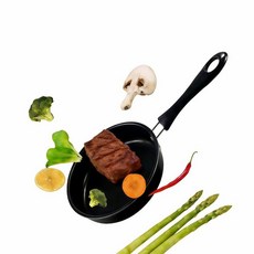 SAYUANVA 12.4cm4.7인치 미니 논스틱 프라이팬 - 5중 코팅 식기 세척기 사용 가능 인덕션 및 가스 호환 캠핑 RV 오믈렛 팬케이크 건강한 요리에 적합 블, 블랙